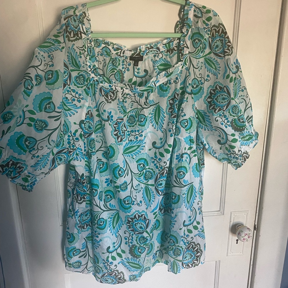 Sz 3x Talbots 100% Cotton Top